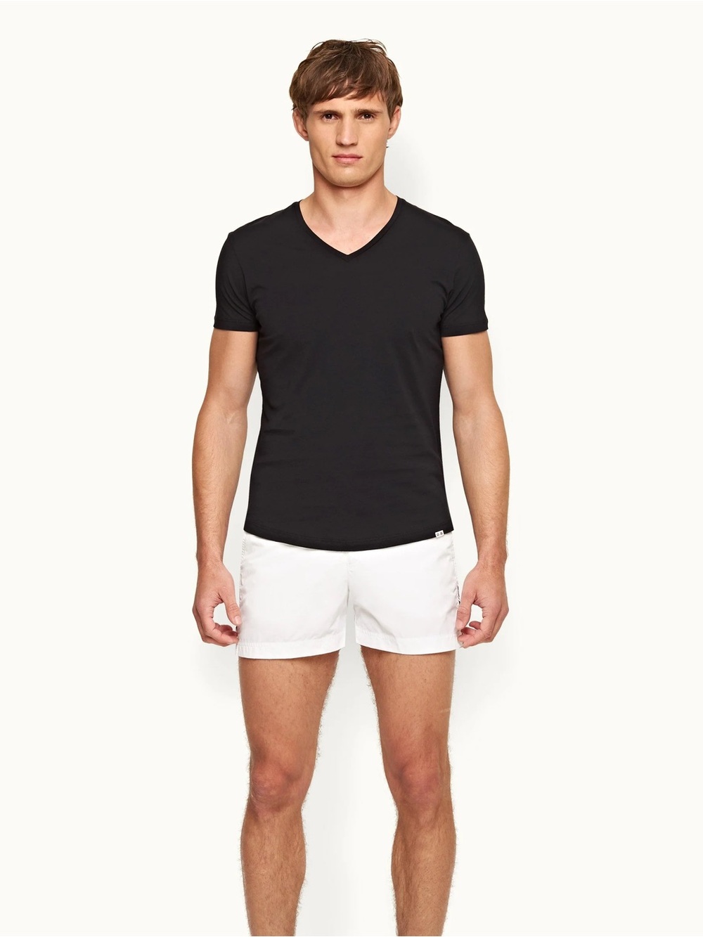 Orlebar Brown | Tailored Classic Black V-Neck Men’s Classix Tee Size XL